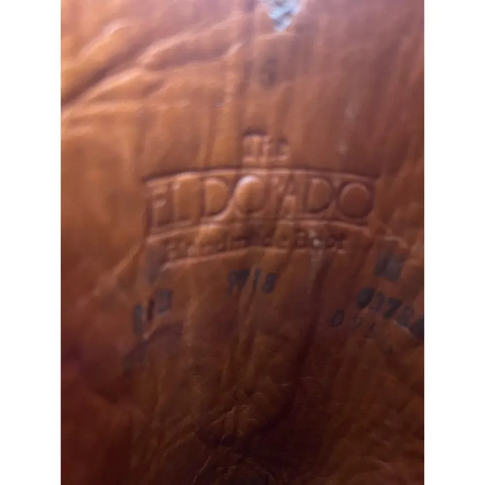 Boots Ostrich El Dorado M 8.5D 9918 Full Quill USA Handmade Western 96 Vintage